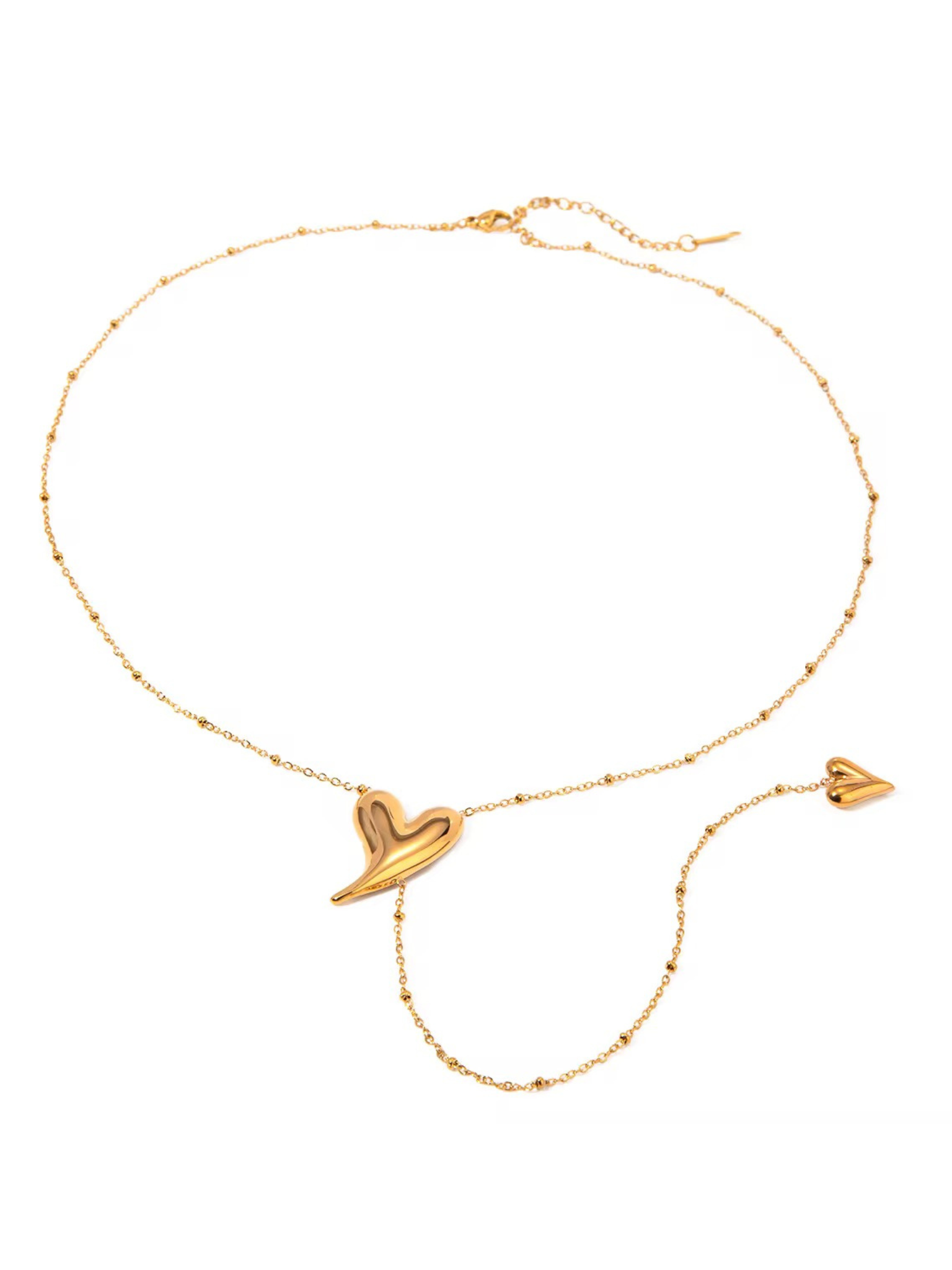 EMARI HEART LARIAT NECKLACE