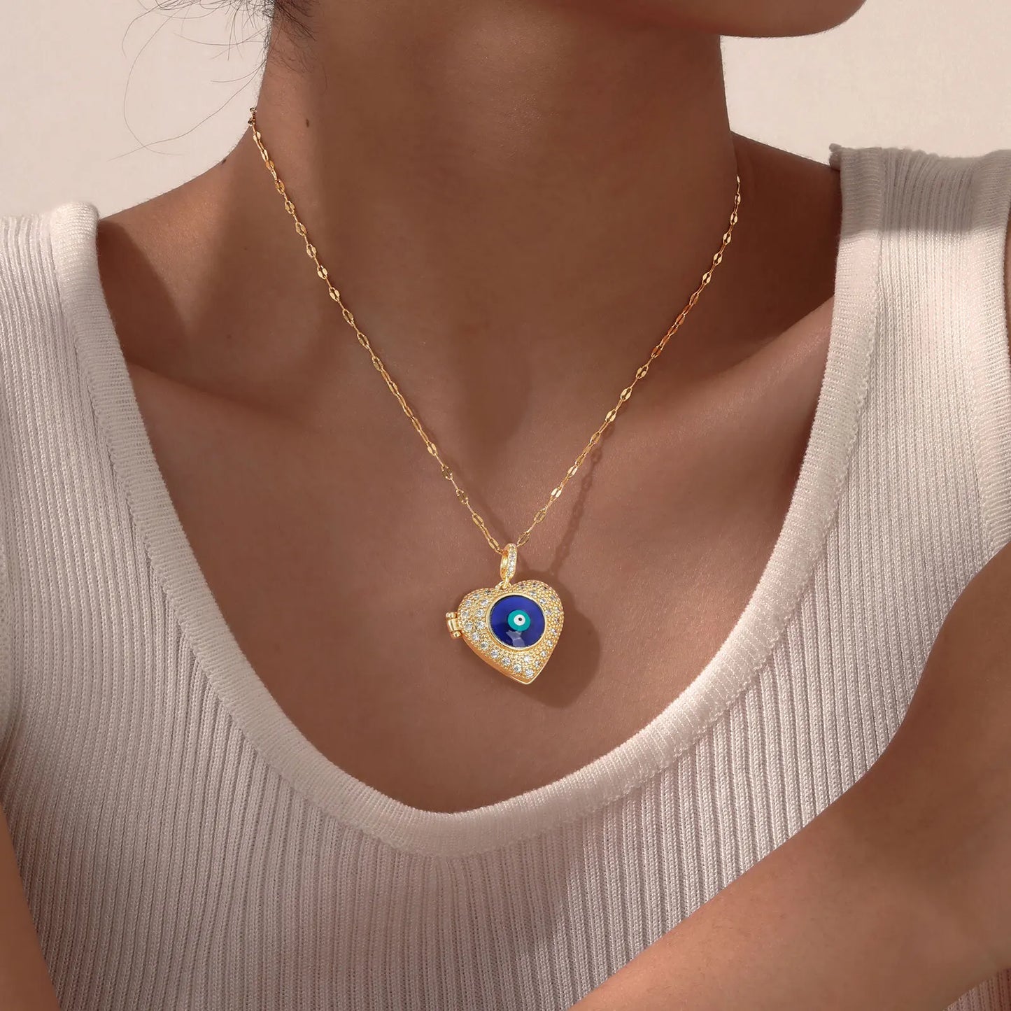 Evil Eye Heart™ Necklace – Protection, Love & Light