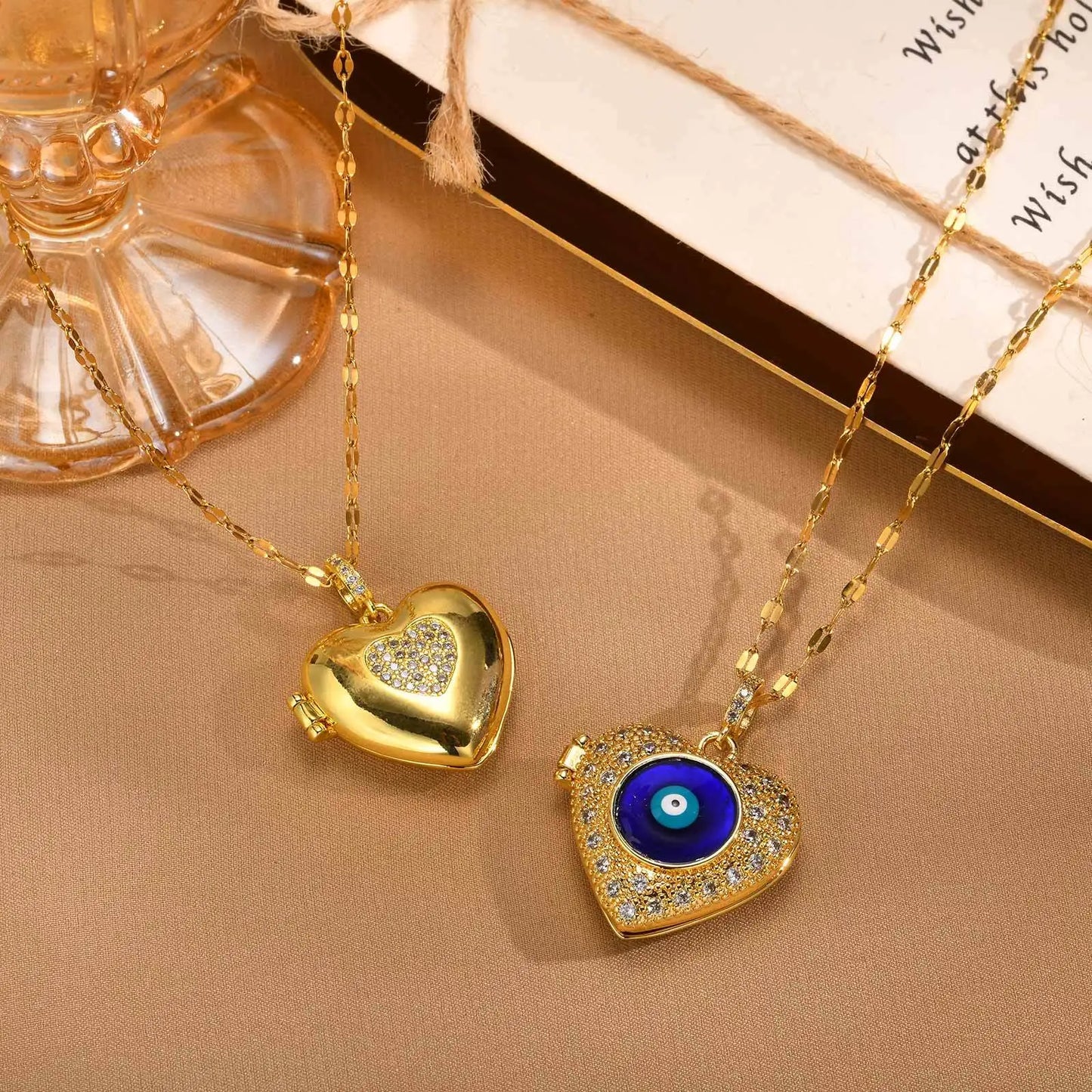 Evil Eye Heart™ Necklace – Protection, Love & Light