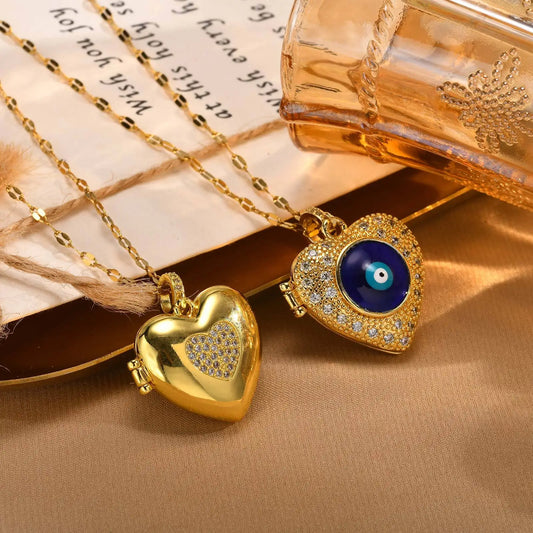 Evil Eye Heart™ Necklace – Protection, Love & Light