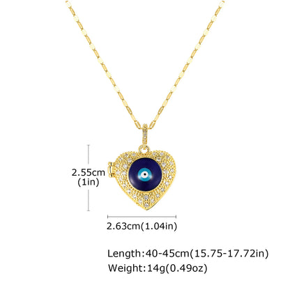 Evil Eye Heart™ Necklace – Protection, Love & Light