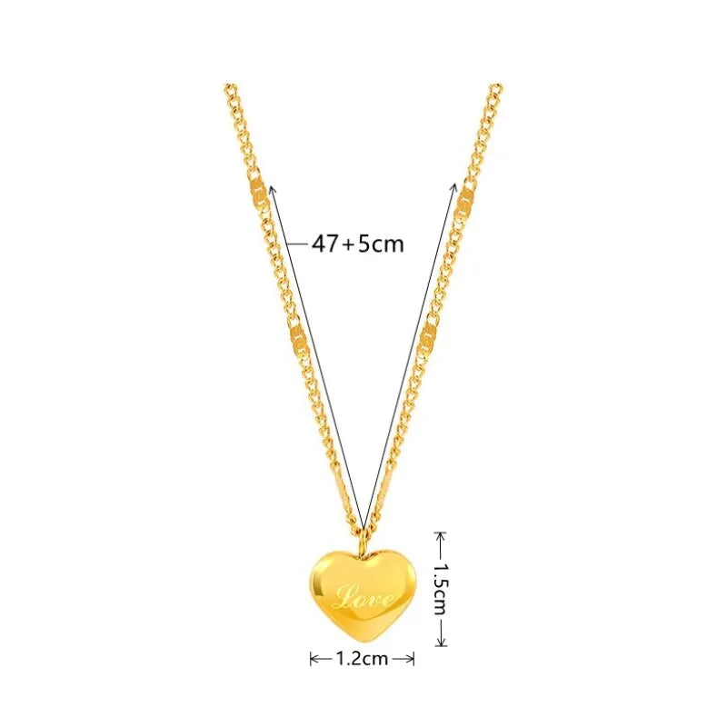 Golden Love™ Necklace – Timeless Heart, Endless Emotion