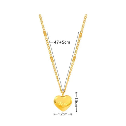 Golden Love™ Necklace – Timeless Heart, Endless Emotion