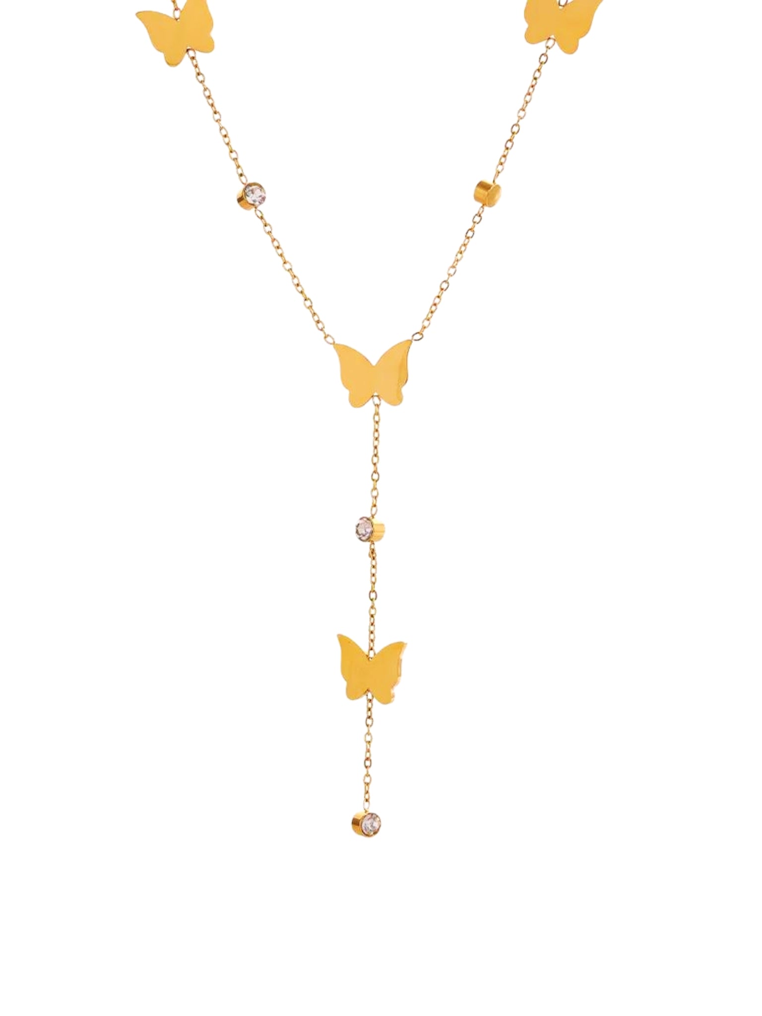 BUTTERFLY LARIAT NECKLACE